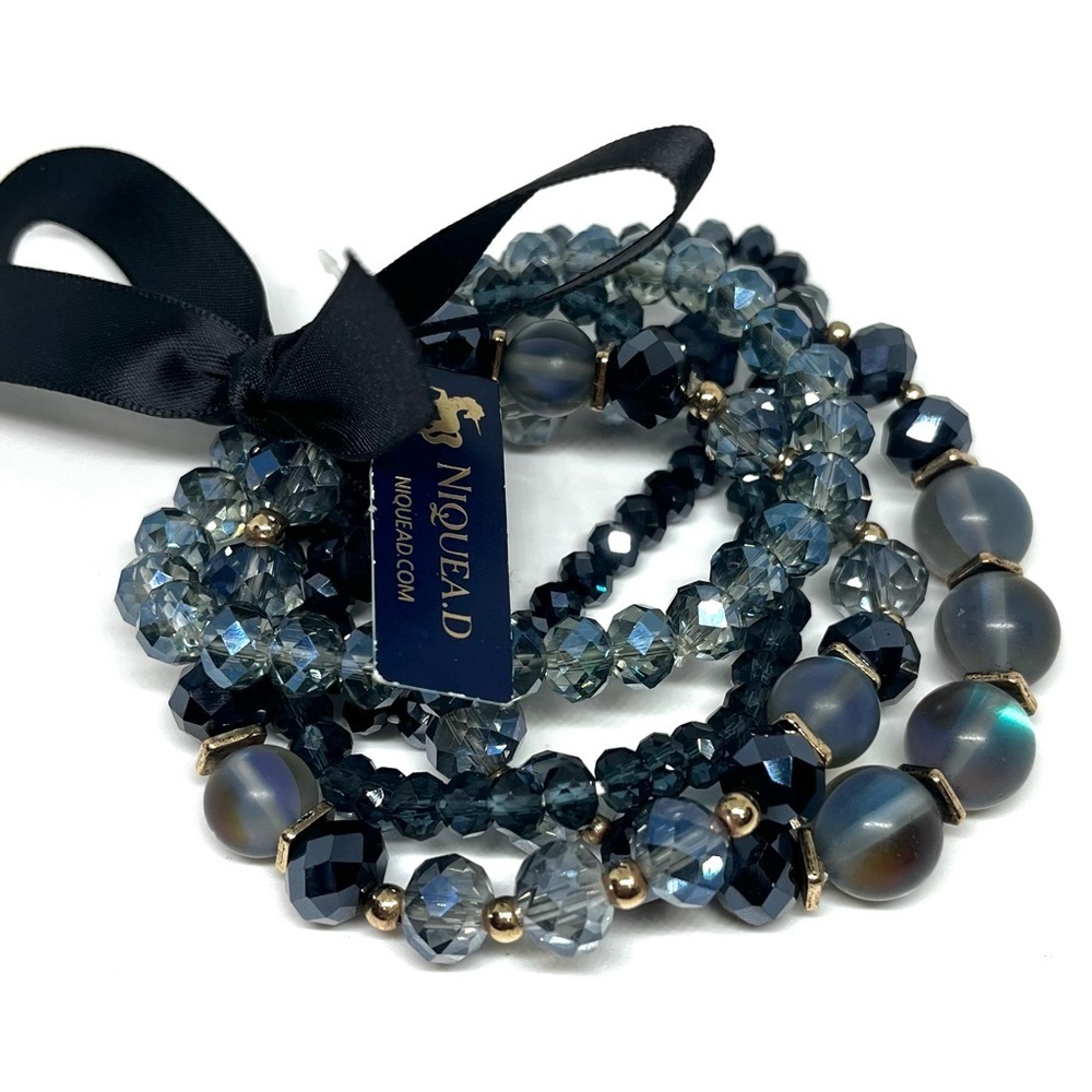 Noquea.D Crystal Bead Stretch Bracelets